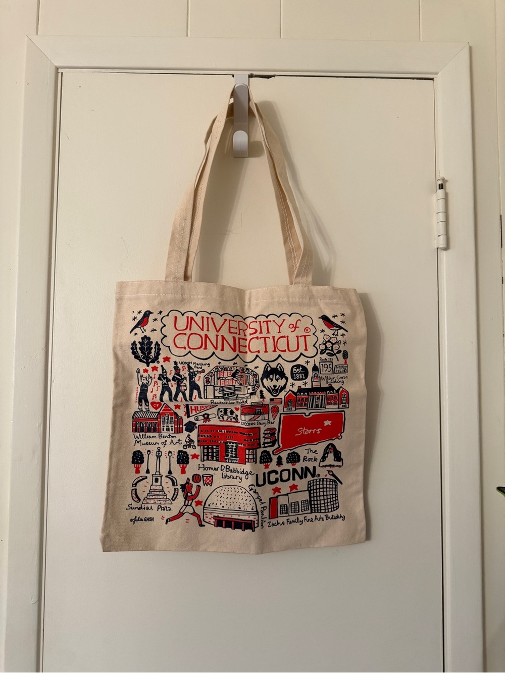 Brand new University of Connecticut UConn Canvas Tote Bag